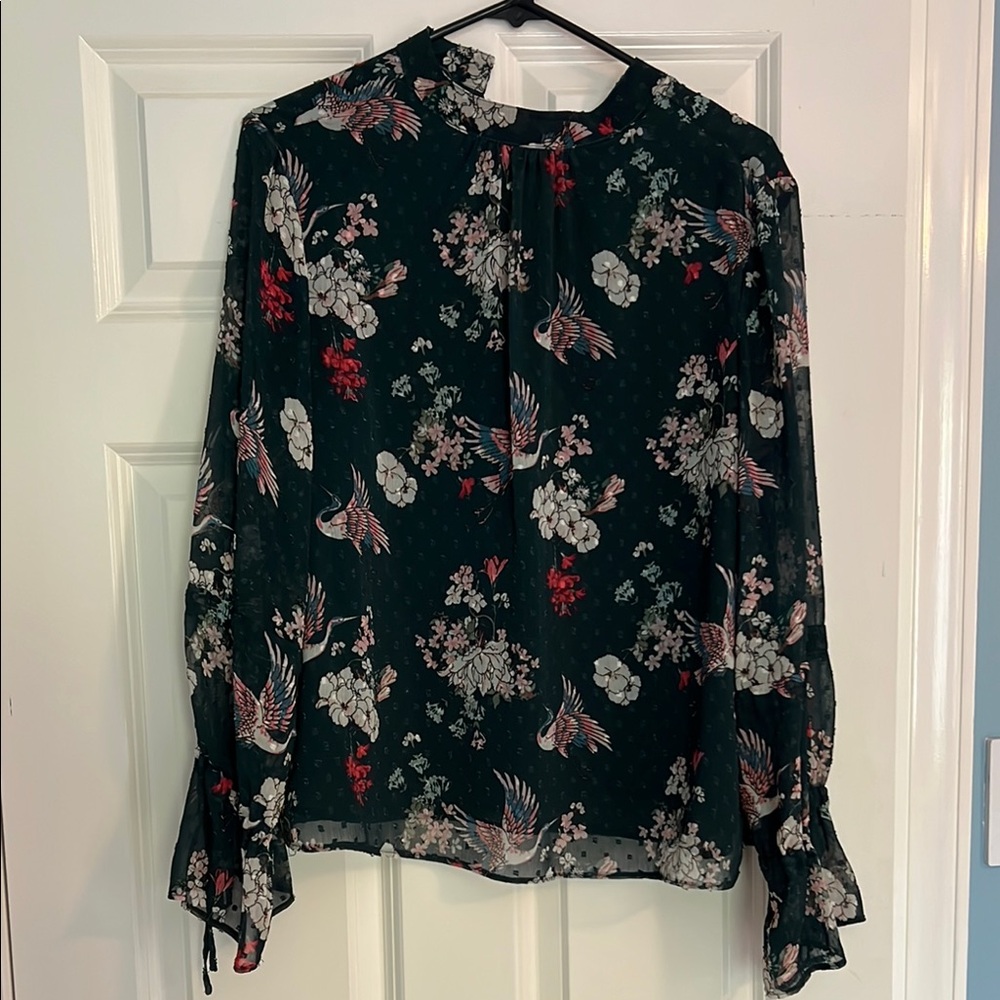 Floral Green Blouse